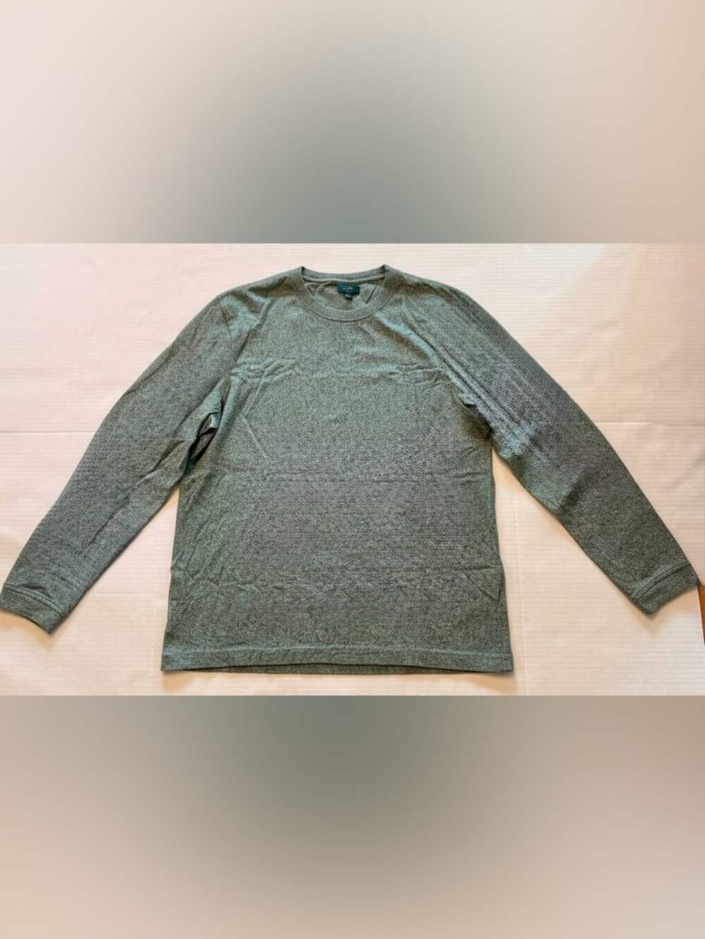 J Crew Oarsman Tag Light Green XL Mens Casual Cotton Pullover Long Sleeves